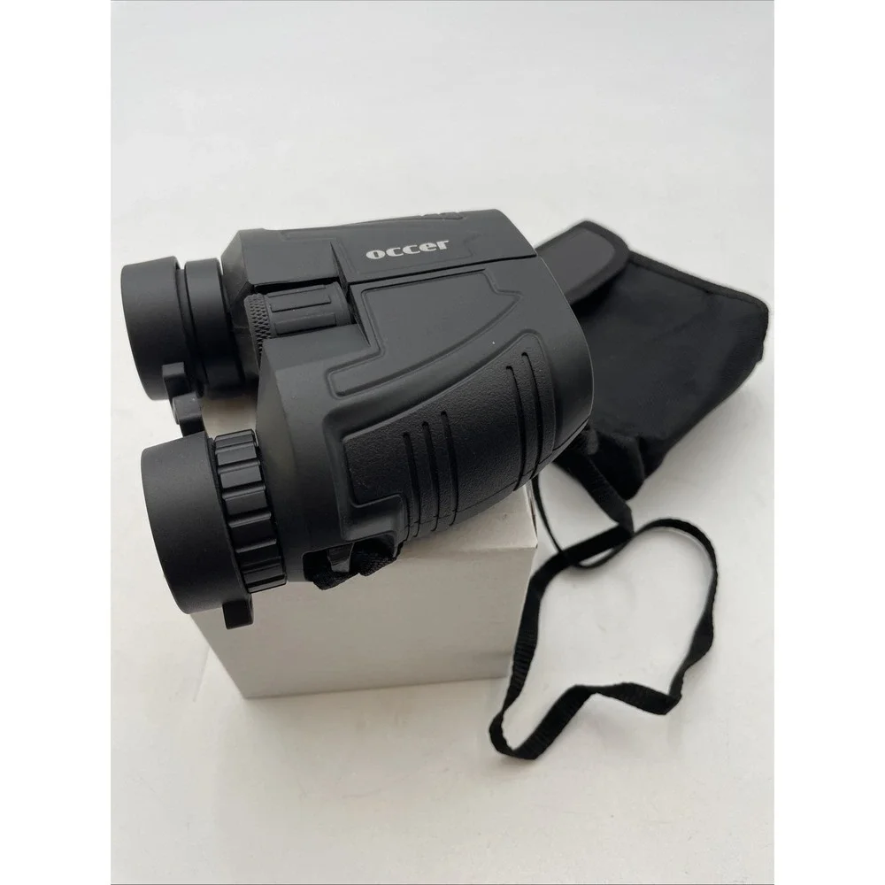 Occer 12x25 Compact Low Light Vision Binoculars - Black w/Case